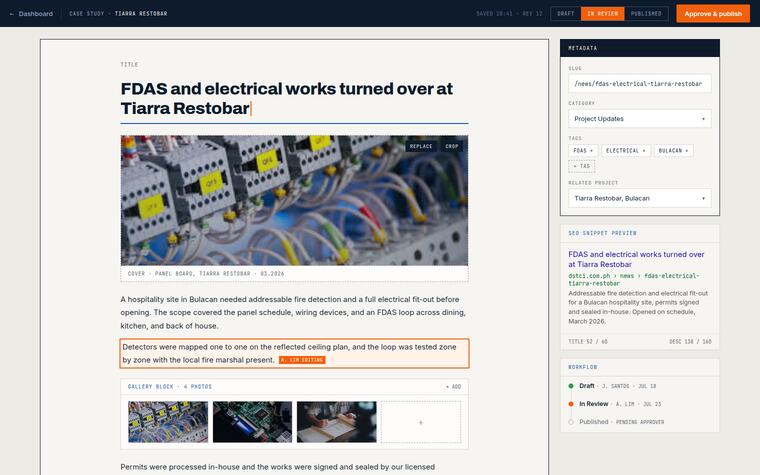 CMS editor preview